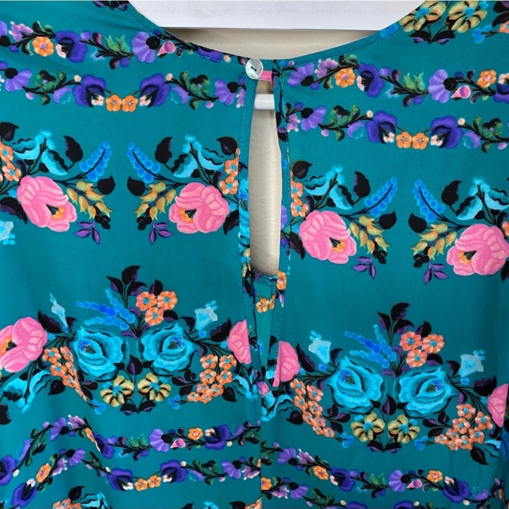 🌸Two for $55💲SMYM- MINI DRESS Floral BLOUSON Sleeve - Picture 4 of 4